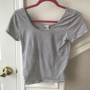 Stripped forever 21 fitted shirt
